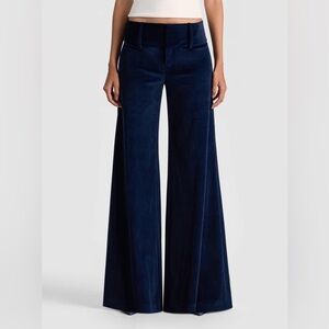 Alice + Olivia Navy Wide Leg Trousers